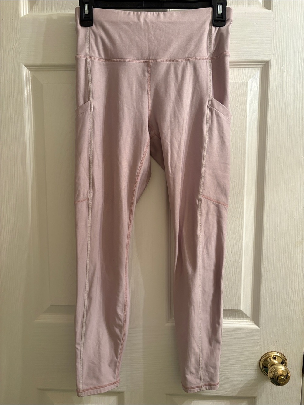 Fabletics Light Pink High-Waisted Pocket Leggings